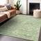 Homeroots 3' X 5' Artichoke Green And Ivory Damask Washable Indoor Outdoor Area Rug 603491 - alternate 2