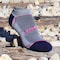 Railroad Sock Unisex No Show Socks, Merino Wool/Nylon/Spandex, Navy/Pink, 5-10 W; 4 -7.5 M, 2 PK OD291NSP - alternate 2