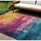 Homeroots 10' X 14' Merlot And Blush Abstract Washable Indoor Outdoor Area Rug 610948 - alternate 1