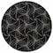 Homeroots 8' Black And Ivory Round Geometric Washable Indoor Outdoor Area Rug 614061 - alternate 2
