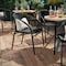 Flash Furniture Black Rattan Indoor-Outdoor Stack Chair TLH-037-BK-GG - alternate 3