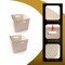 Azar Displays Large Wheat Lined Textured Plastic Storage Tote Bin with Handles, Decorative Organizer Basket, 2PK 556246-WT-2PK - alternate 3