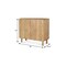Homeroots 36in Natural Solid Wood Carved Geometric Accent Cabinet With Two Doors 611061 - alternate 3