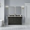James Martin Vanities Brookfield 60 in. Double Vanity, Black Onyx w/ 3 CM Victorian Silver Silestone Top 547-V60D-BKO-3VSL - alternate 3