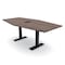 Skutchi Designs 6ft Conference Table With Power Unit | 6 Person Modular Hexagon Meeting Table | Harmony Series HAR-HEX.IR-48X72-T.BK-H3041-EBLK - alternate 1