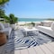Homeroots 9' X 12' Navy Blue And Ivory Animal Print Washable Indoor Outdoor Area Rug 600634 - alternate 3