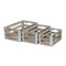 Homeroots Set of Three Natural Solid Wood And Metal Crate, 3PK 487702 - alternate 1