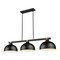 Z-Lite Bronte 3 Light Billiard, Matte Black and Rubbed Brass, Matte Black 1955-3MB-RB-D13MB - alternate 1