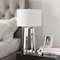 Homeroots 24" Nickel Metal Table Lamp With White Drum Shade 524506 - alternate 4