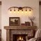 Jonathan Y Wyatt 45" 6-Light Southwestern Bohemian Resin/Seeded Glass Faux Antler LED Vanity Light, Brown Wood F JYL6317A - alternate 6