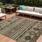 Homeroots 9' X 12' Chocolate Taupe And Gold Tribal Washable Indoor Outdoor Area Rug 615408 - alternate 1