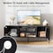 Simple Deluxe TV Stand for 45 55 60 inch Living Room, 2 Cabinet Media Console Table, Entertainment Center with St 3A88TVS001BLK01 - alternate 5