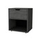 Homeroots 20" Gray Wood One Drawer Nightstand 553687 - alternate 1