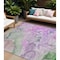 Homeroots 8' X 10' Purple Abstract Washable Non Skid Indoor Outdoor Area Rug 559192 - alternate 1