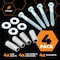 Xpose Safety Concrete Anchors Set with 4 Lag Bolt, Lag Shield and Washer, 1/2 Bolt Lag Screws 4, 100PK CAS4-100-X-S - alternate 2