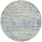 Homeroots 8' Blue Gray And Green Round Abstract Washable Indoor Outdoor Area Rug 604543 - alternate 6