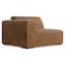 Homeroots 116" Brown Leather Wood Sofa With Ottoman 641054 - alternate 4
