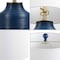 Jonathan Y Malone 20" Modern Transitional Ribbed Tapered Ginger Jar Resin/Metal LED Table Lamp, Navy JYL5517B - alternate 4