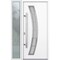 Vdomdoors Steel Door Deux 6500 White Sidelight Exterior Window Stainless Inserts Single Modern Painted-W36+12 DEUX6500EXD-WS-W36+12 x H80-Right-hand Inswing - alternate 3