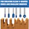 Hiltex 90 Degree V-Groove and Round Nose Router Bit Set, 6 Pieces, 1/4 Inch Shank 10106H - alternate 3