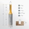 Powertec Straight Router Bit, 1/4in Cutting Diameter, 1/2in Shank, 3/4in Depth & 2-11/16in Overall Length, 2PK 73051-P2N - alternate 4