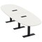 Skutchi Designs 10ft Boval Conference Table With Power | Harmony Series | 10 Person Meeting Room Table HAR-BOVL-48X120-T.BK-W960-EBLK - alternate 1