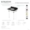 Kingston Brass 30" Black Granite Console Sink with Acrylic Legs, 8-Inch, 3-Hole, Black Granite/Polished Nickel KVPK30KA6 - alternate 2