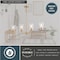Vaxcel Beverly 4 Light Gold Brass Linear Chandelier Island Pendant Fixture Clear Glass Shade H0287 - alternate 4