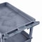Luxor Utility Cart with Deep Lipped Plastic Shelves, 400 lb Load Capacity, 3 Shelves, 32 in L, 24 in W TC111-G - alternate 4