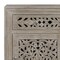 Homeroots 30" Gray Solid Wood Distressed Carved Floral One Drawer Nightstand 569581 - alternate 6