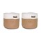 Homeroots Set of Two White and Natural Jute Rope Baskets, 2PK 399242 - alternate 3