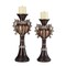 Homeroots Set Of Two Bronze Tabletop Urn Shape Pillar Candle Holders, 2PK 468341 - alternate 1