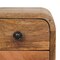 Homeroots 16" Brown Solid Wood Square Two Drawer Nightstand 651504 - alternate 6