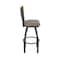 Holland Bar Stool Co Eleanor 30in Swivel Bar Stool with Pewter Finish, Medium Back and Canter Earth Seat 880 - alternate 5