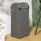 Happimess Darla 14.27-Gallon All-Weather Wicker/Metal Swing Top Hideaway Outdoor Trash Can, Dark Navy/White HPM1201E - alternate 1