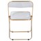 Leisuremod Lawrence Acrylic Folding Chair with Gold Metal Frame, Clear LFG19CL - alternate 5