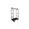Hospitality 1 Source Contemporary Bellman's Cart, Black Powder Coated Finish BCF105BL - alternate 3