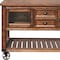 Homeroots 58in Rustic Brown Rolling Kitchen Cart With Storage 285819 - alternate 4