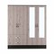 Homeroots 71" Light Oak and Black Four Door Wardrobe Closet with Mirrors 403743 - alternate 1