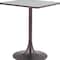Homeroots 24" Gray Wood and Steel Faux Terrazzo Pedestal Base Square Dining Table 572244 - alternate 5