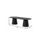 Homeroots 86" Black Solid Wood Double Pedestal Base Oval Dining Table 720694 - alternate 4