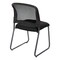 Office Star Products ProGrid Titanium & Black Visitors Chair, Sled Base, Dillon Black 86725R-R107 - alternate 2