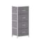 Flash Furniture Harris 4 Drawer Vertical Storage Dresser with White Cast Iron Frame, White Wood Top and Gray Easy P WX-5L203L-W-WH-GR-GG - alternate 1