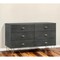 Homeroots 51" Grey Manufactured Wood Six Drawer Double Dresser 473094 - alternate 3