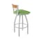 Holland Bar Stool Co Revelle 36in Swivel Extra Tall Bar Stool, Anodized Nickel Finish, Medium Back and Graph Parrot Seat 881 - alternate 3