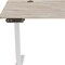 Homeroots Adjustable Light Khaki and White Wood and Stainless Steel Rolling Computer Desk 528676 - alternate 2