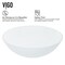 Vigo Giovanni Frosted White Glass 17 in. L x 17 in. W x 6 in. H Round Vessel Bathroom Sink VG07043 - alternate 4