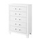 Homeroots 49" White Wood Five Drawer Dresser 564694 - alternate 5