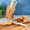 Martha Stewart Everyday Keswick 7 Piece Stainless Steel Cutlery and Wood Block Set in Linen 141046.07 - alternate 3