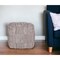 Homeroots 18" Brown Cotton Cube Geometric Pouf Ottoman 534112 - alternate 1